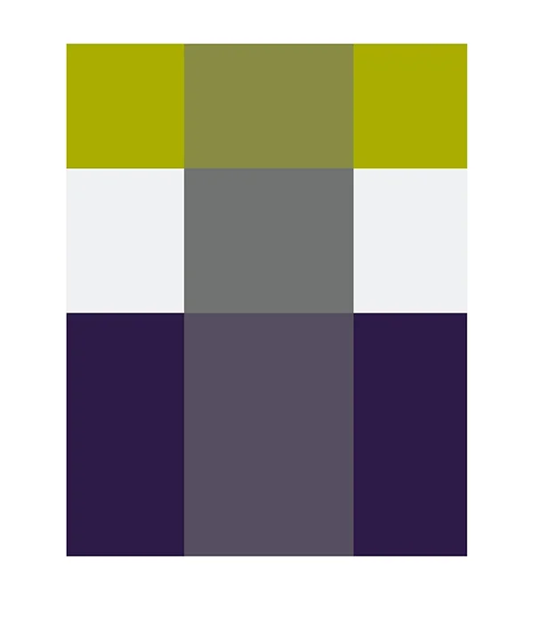 LEAF GREEN OVER DEEP VIOLET BLUE