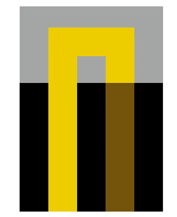 OUT AND IN, YELLOW AND BLACK
