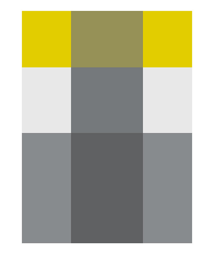 Gray through Yellow over Gray