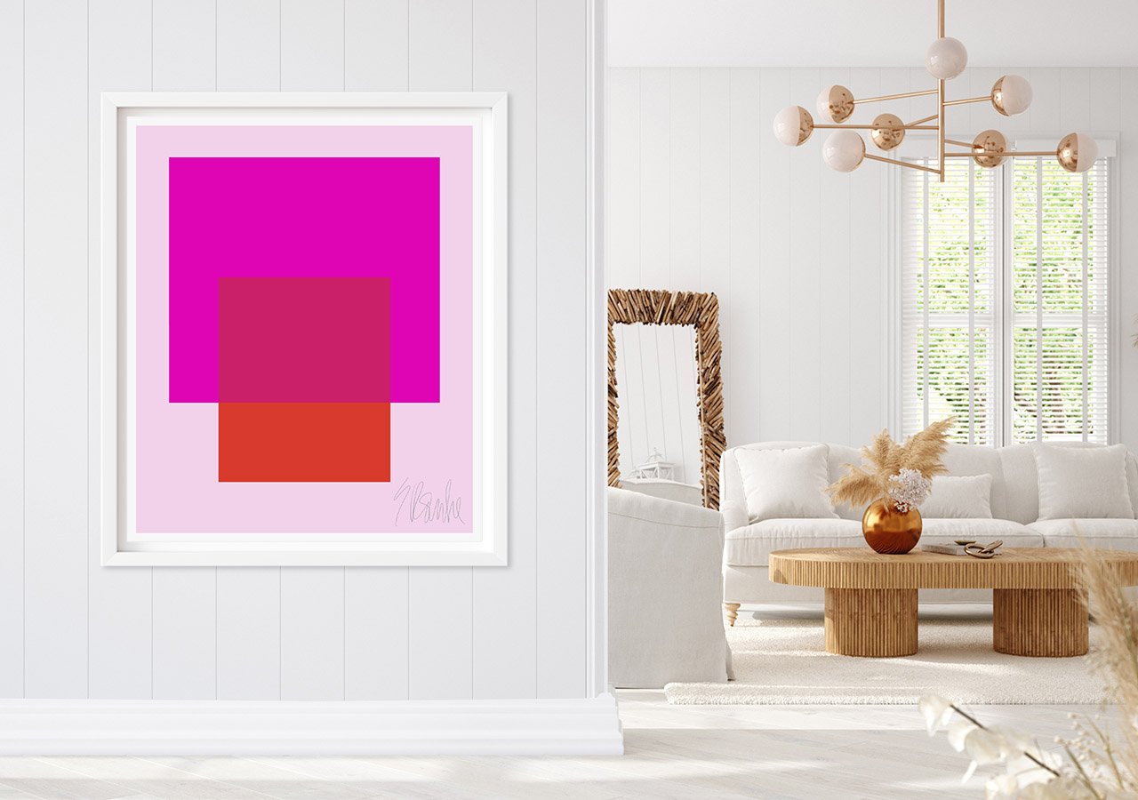 The Interaction Of Deep Hot Pink And Red On Light Pink, 52% OFF