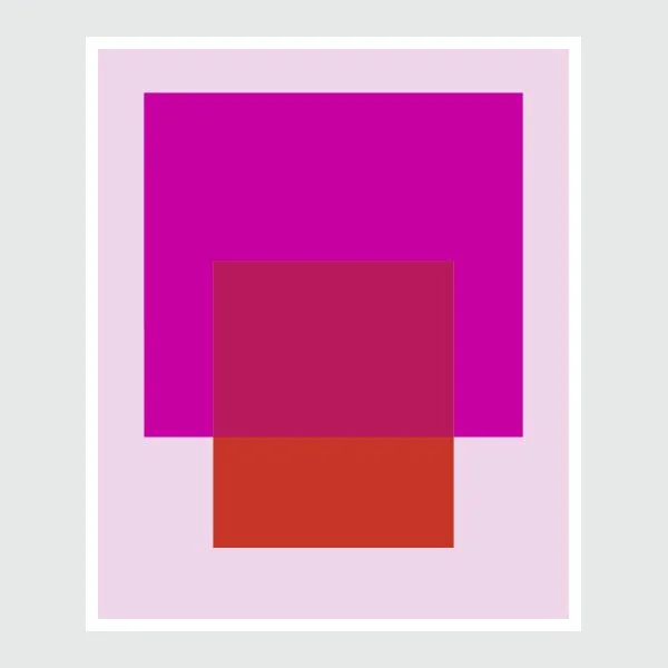 The Interaction of Deep Hot Pink and Red on Light Pink (Fine  display picture 3