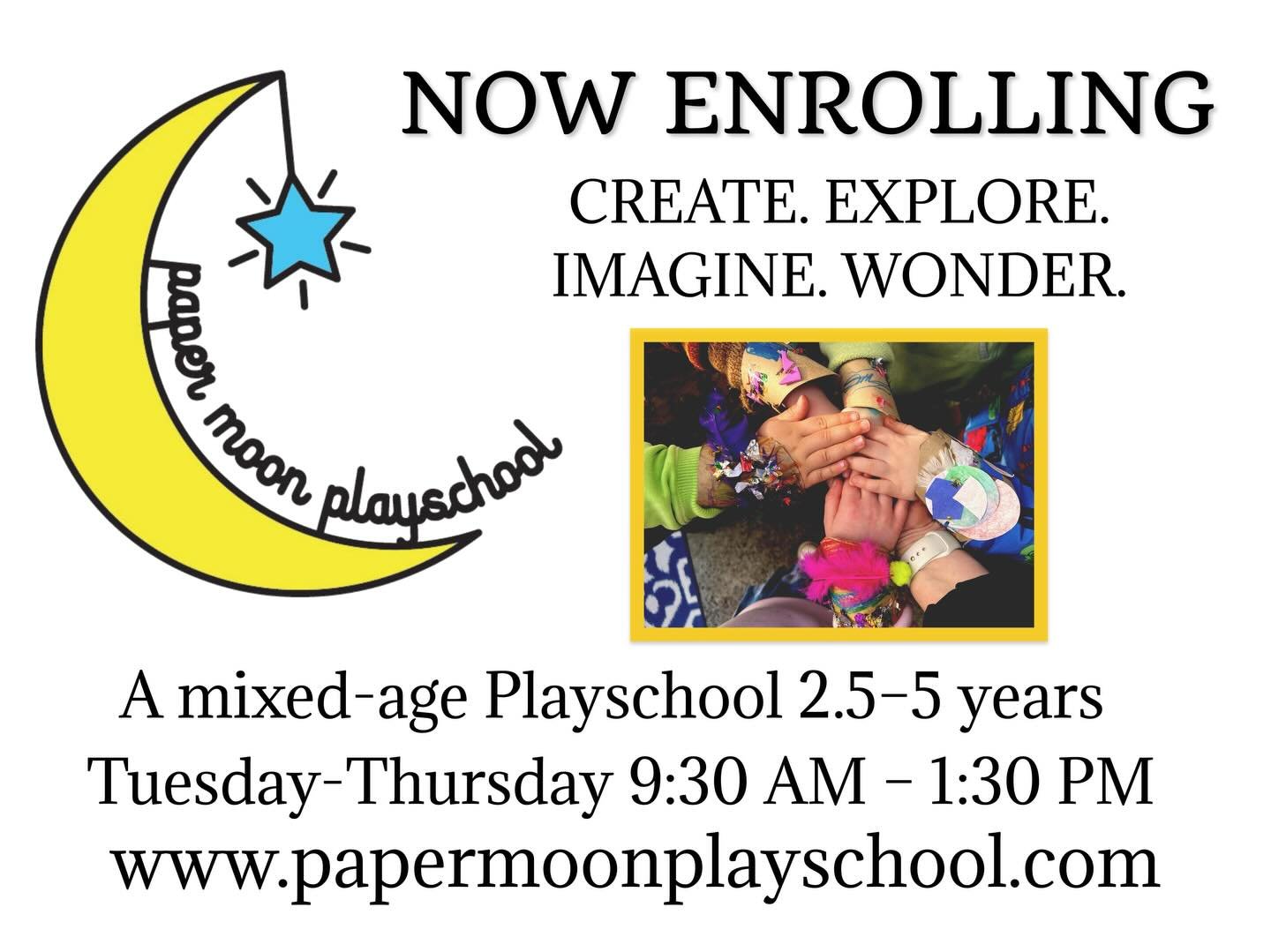 ✨🌙 Join our Paper Moon Playschool Community✨

#playschool #pdxchildcare 
#wonderledlearning #playbasedlearning #learningthroughplay