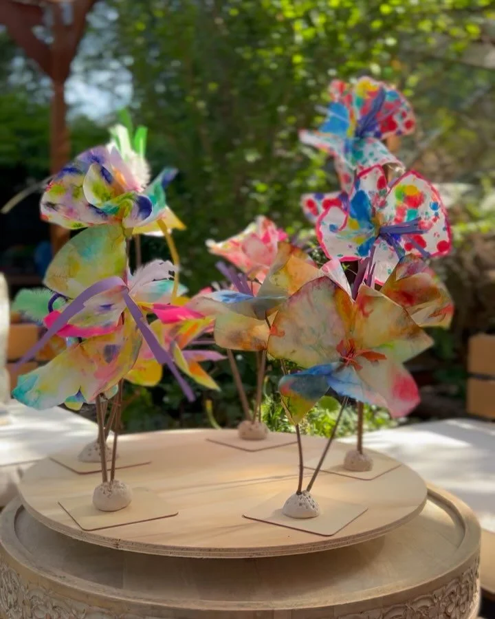 Paper Flowers 💐. #paperflowers #kidsmakeart #papermoonplayschool  #playschool #pdxchildcare