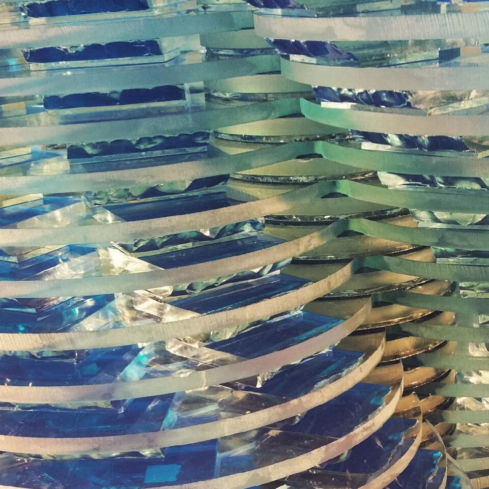 Busy day at the studio - check out this detail shot of a commissioned Tower piece - #light #turquoise #kobalt #blue