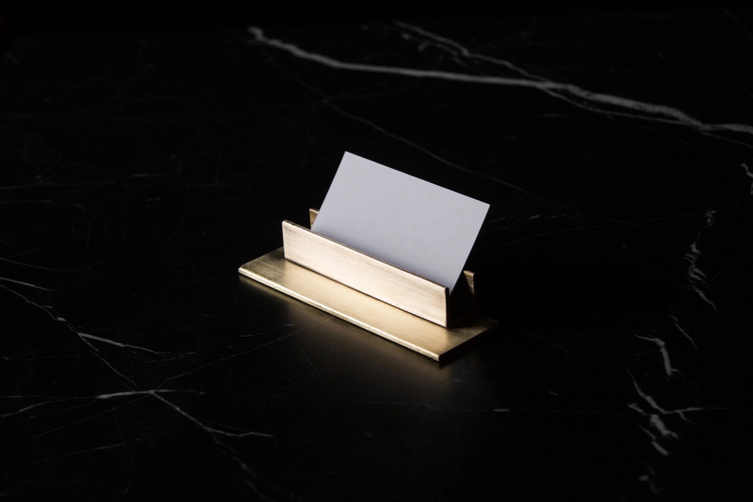 Brass and Leather Business Cards