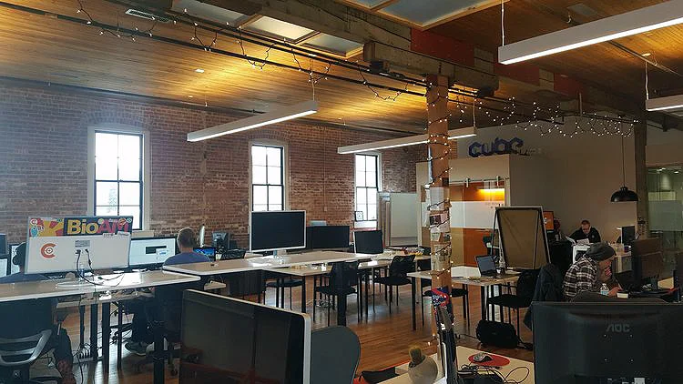 Rochester's newest coworking space, Collider, located in the Conley-Maass-Downs building.