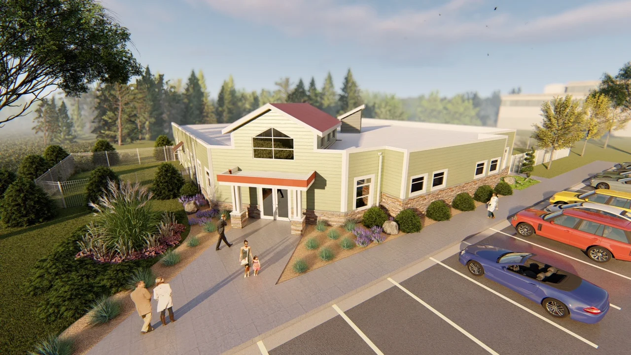Rendering of the Sprouts Childcare & Early Education Center.