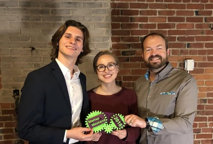 From left to right: James Perreault, Grace Pesch, and Jay Franson. Photo courtesy of Grace Pesch.