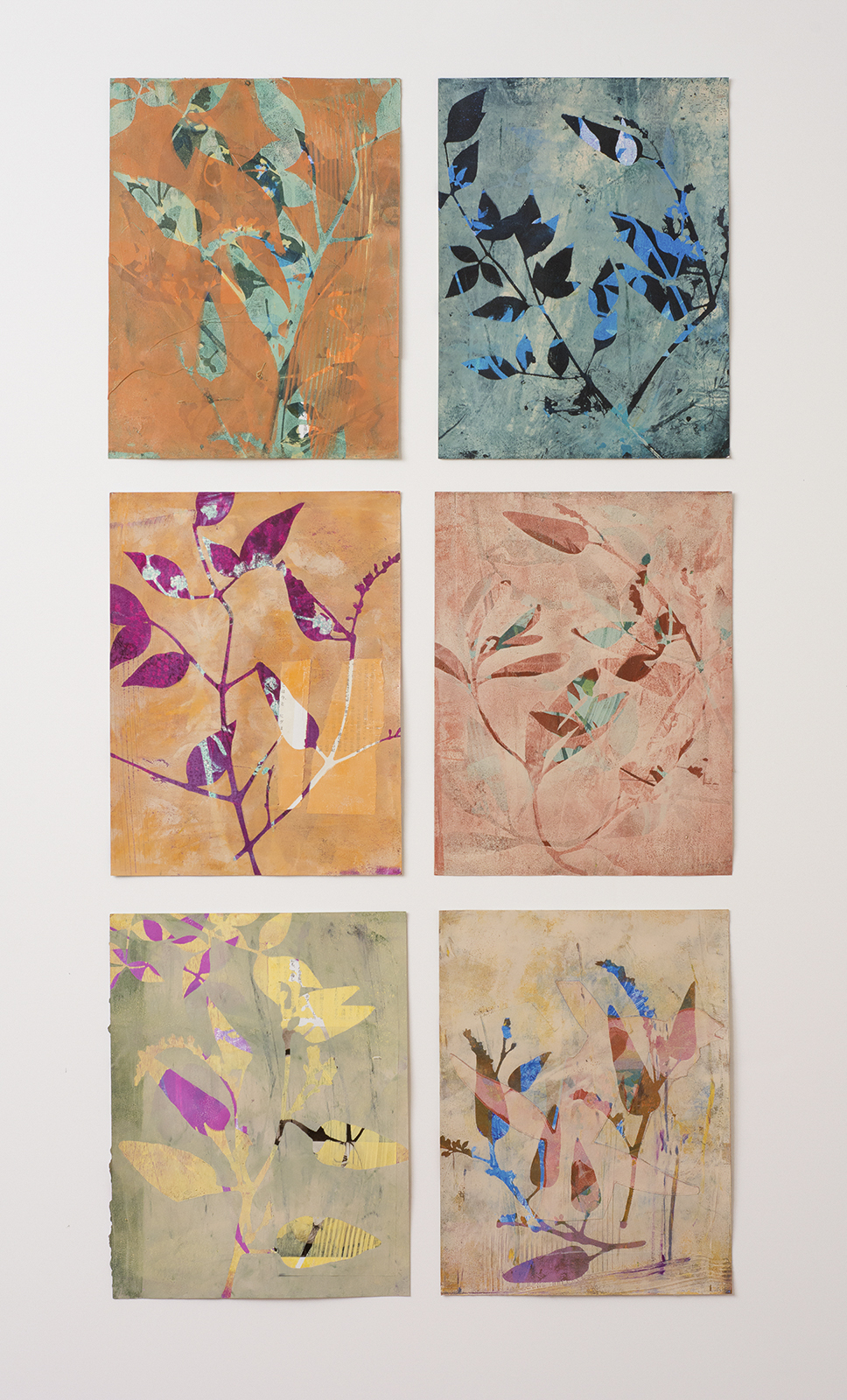 Folia, 19″ x 38,” Monoprint collage