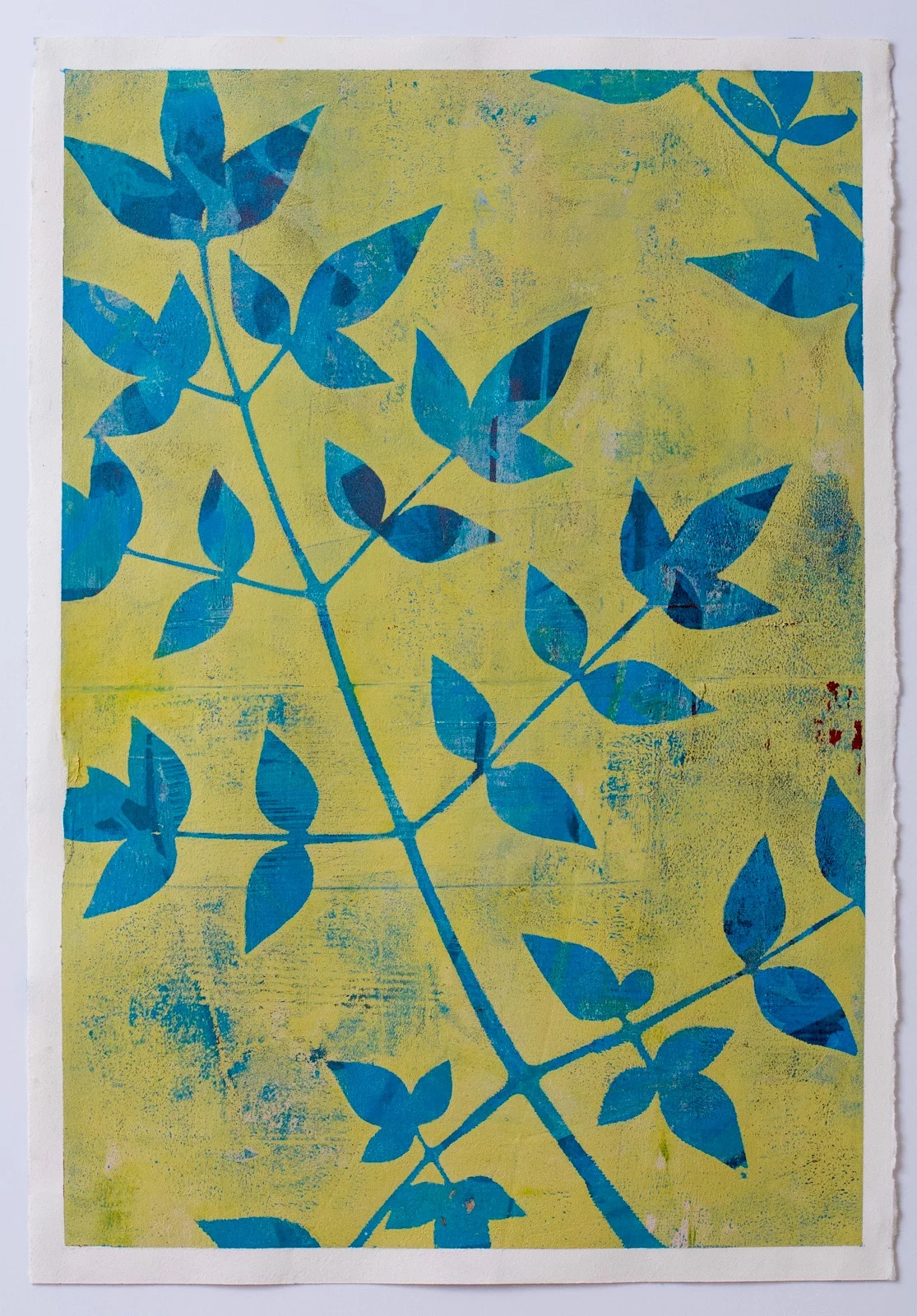 Hidden Afternoon, 13” x 19,” Monoprint Collage
