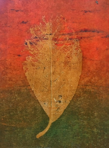 Winter Magnolia, 2017, 8" x 10," Monoprint