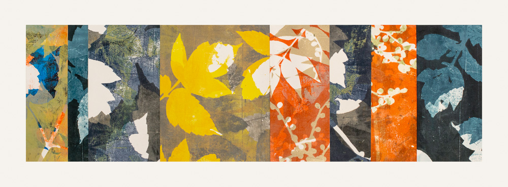 Turning Point 4, 11" x 30," Monoprint collage