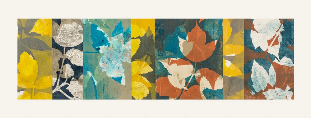 Turning Point 2, 11.5" x 30," Monoprint collage