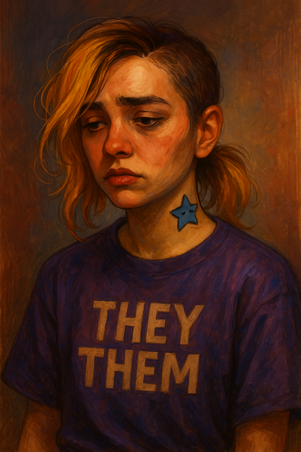 Expressive Portrait with Star Tattoo.png