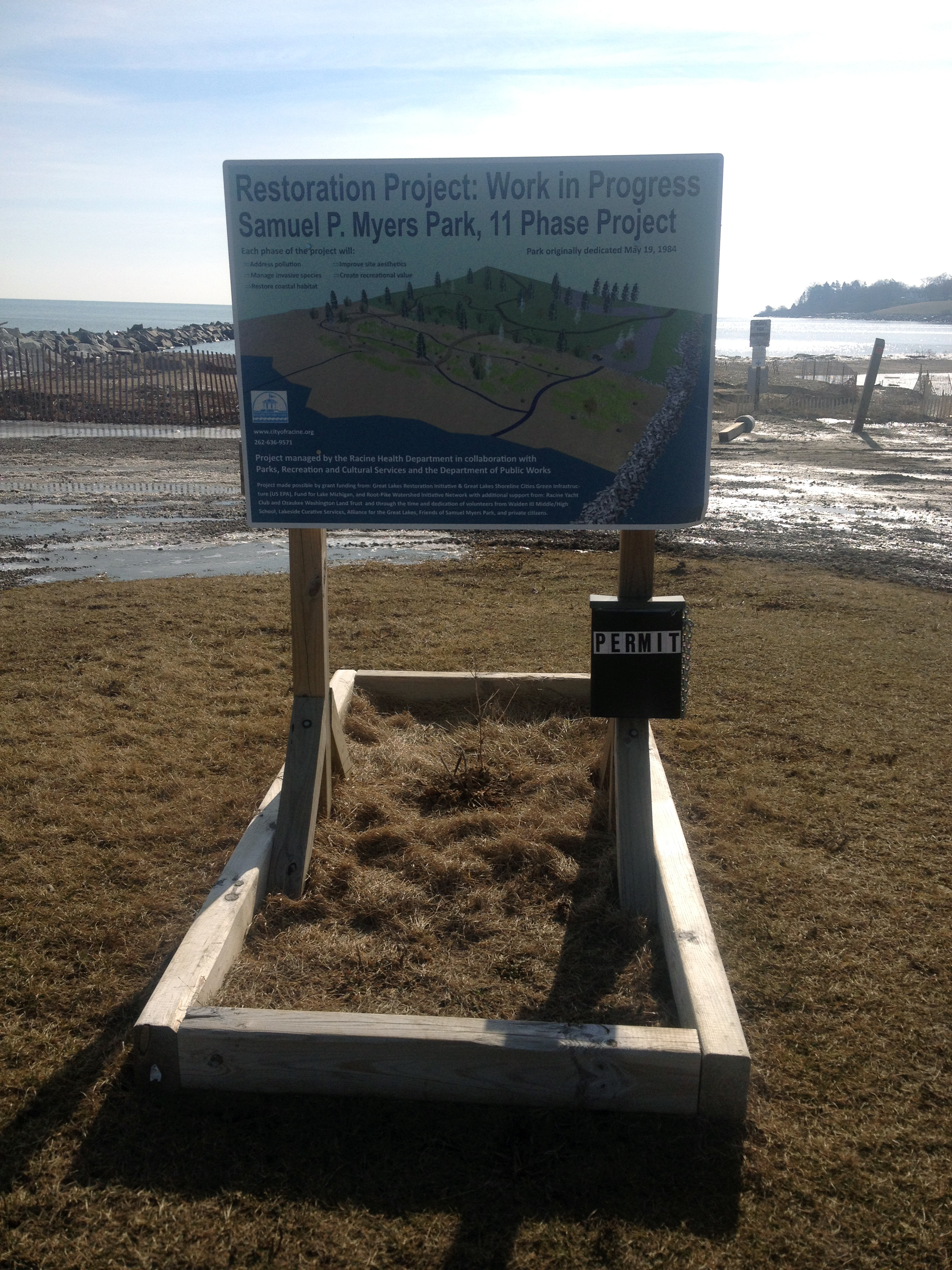 Pike River - Direct Drainage - Myers Park Beach Restoration.JPG