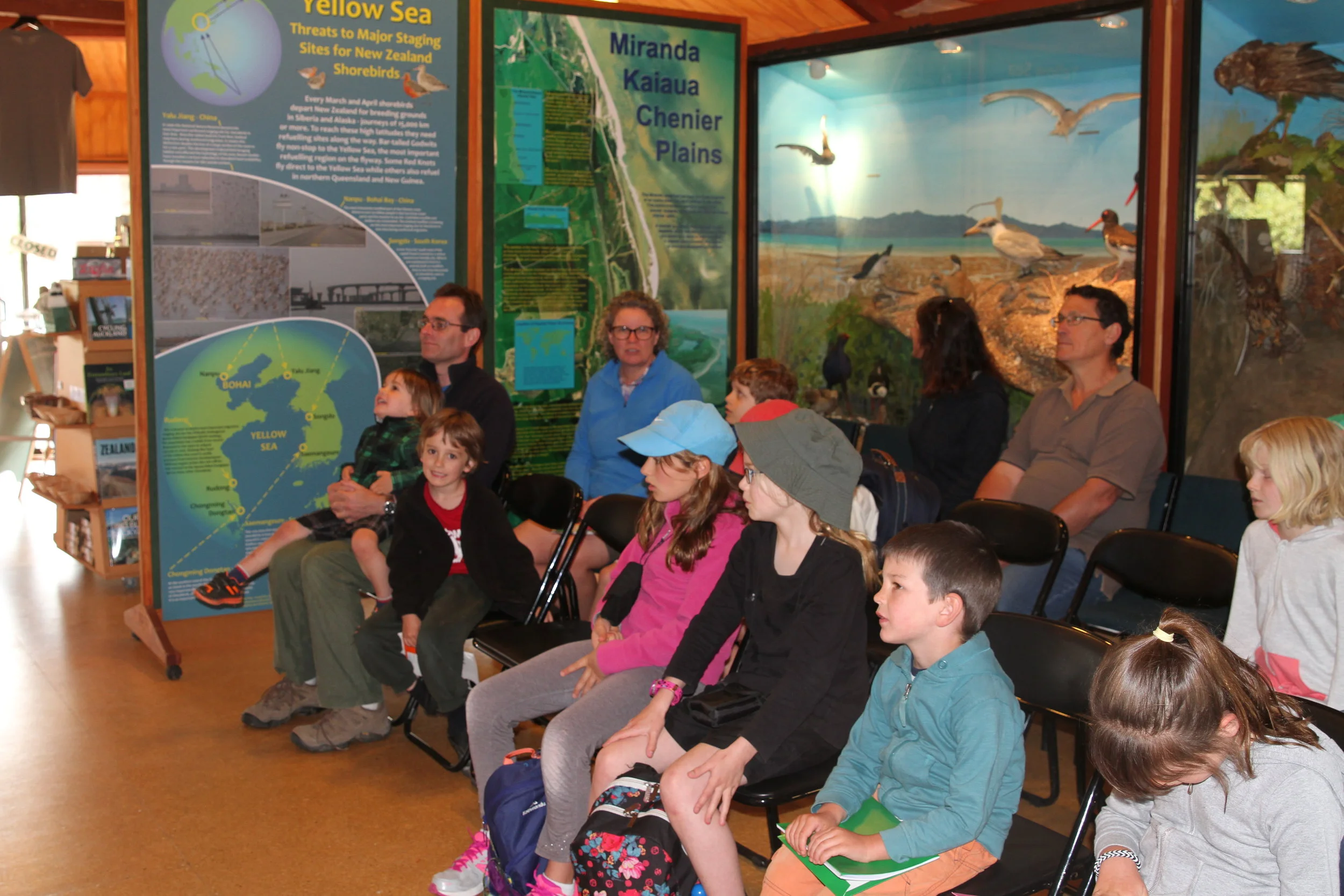 Listening to the talk about the shorebirds from Keith Woodley