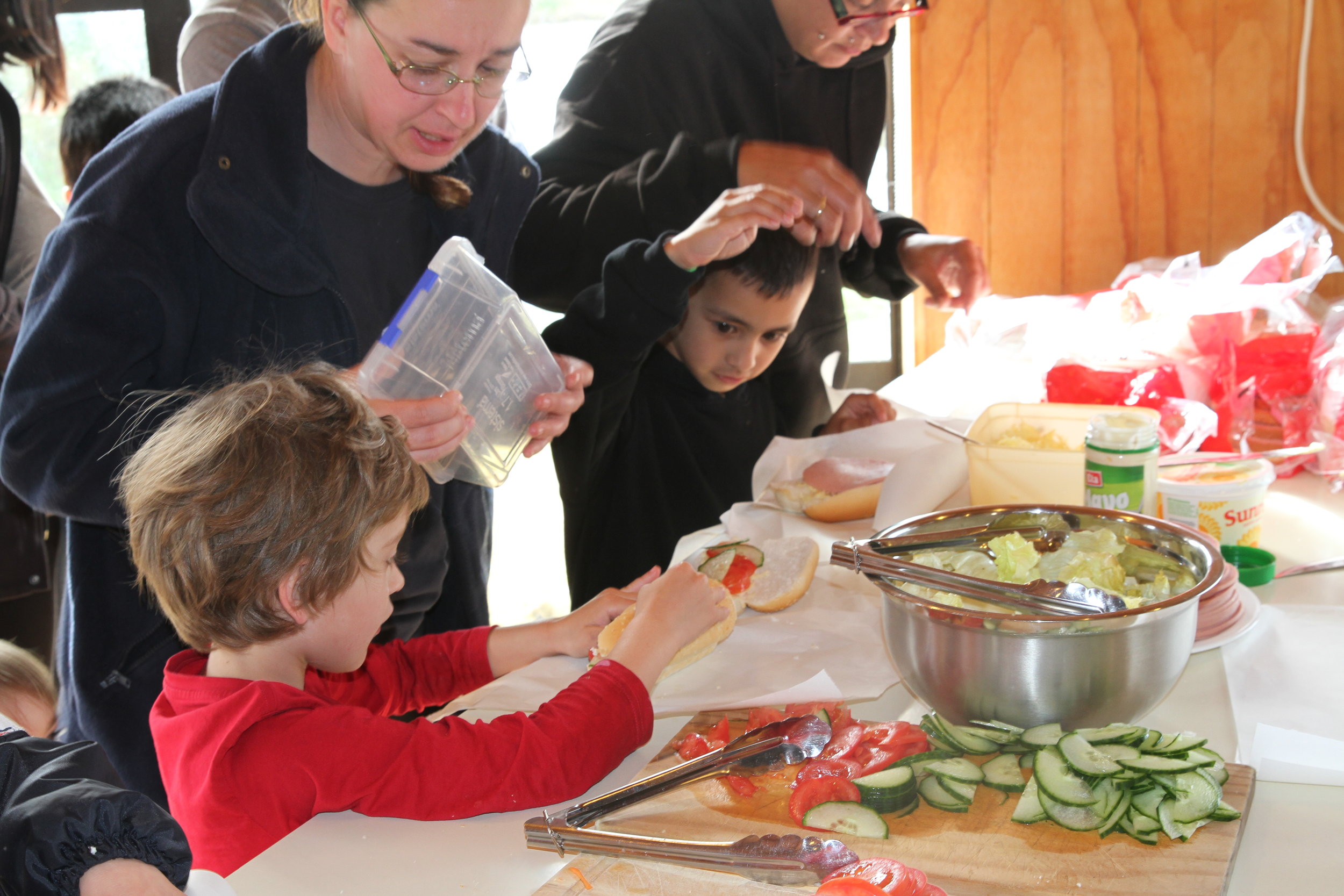 Robin helping make lunch and another 'bingo' task completed.&nbsp;