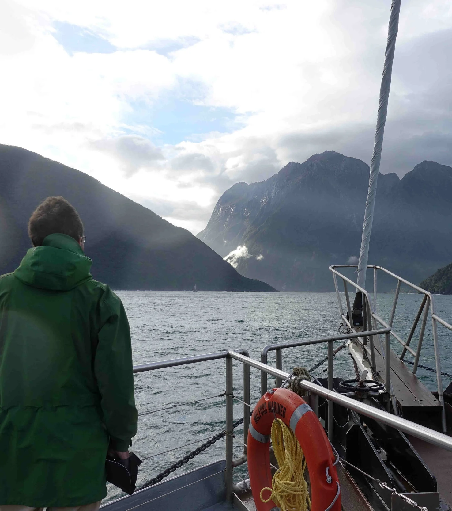 Morning on the water in Milford Sound