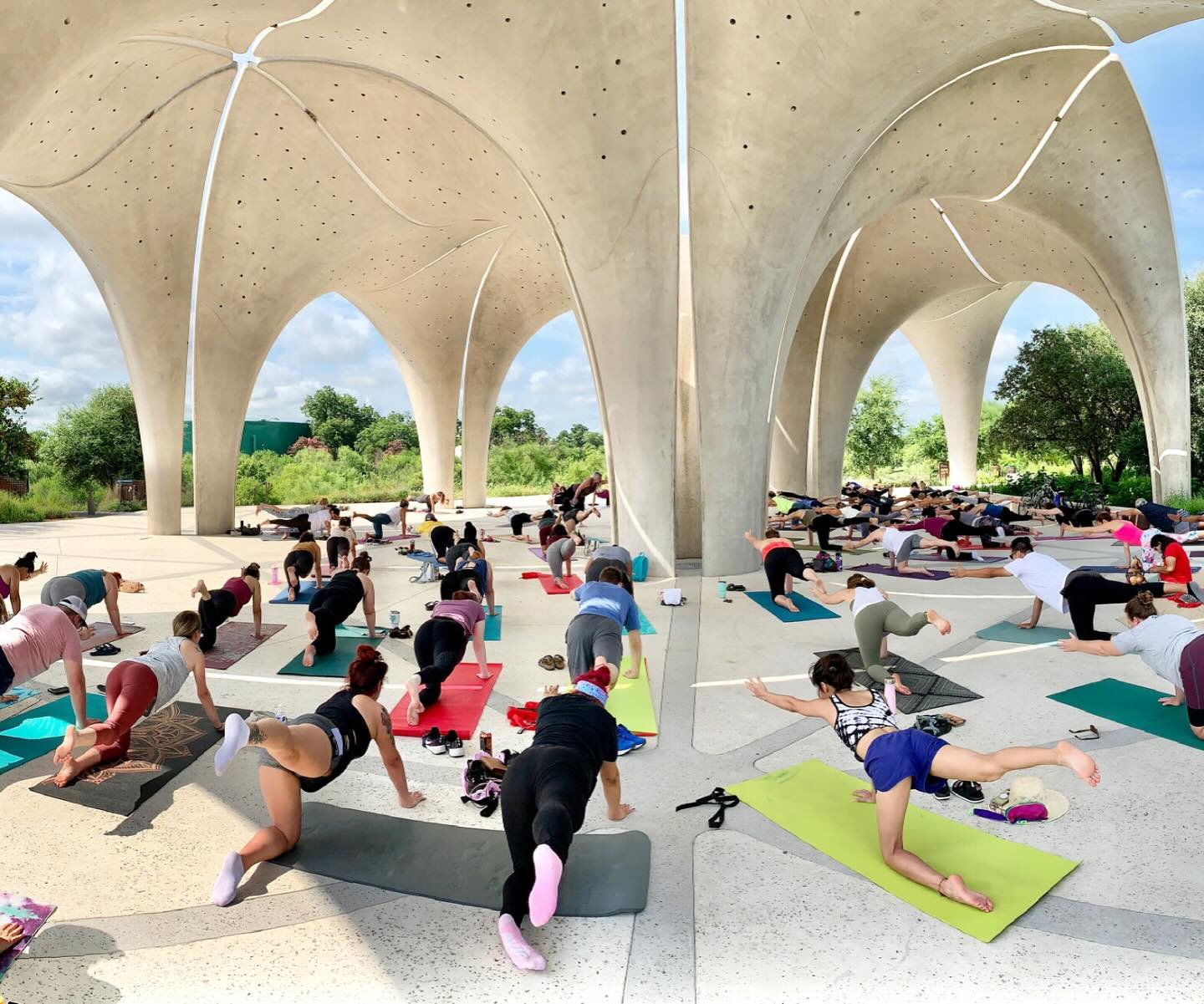 C(om)e together at Confluence 🙏✨

🌀 Roll out your mat with us every Sunday morning beneath the iconic concrete petals of BHP Pavilion for  free soulful yoga practice in the company of our friendly community. This weekly class is welcoming to everyb