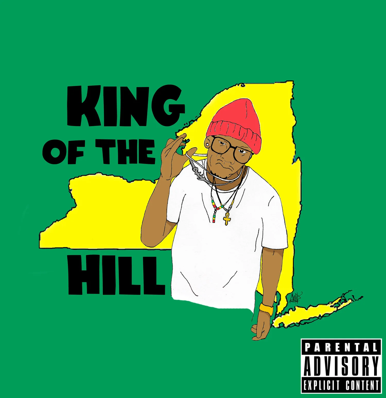 'King of The Hill' Mixtape Artwork. Eddie Hill, NY by Cameron Derby
