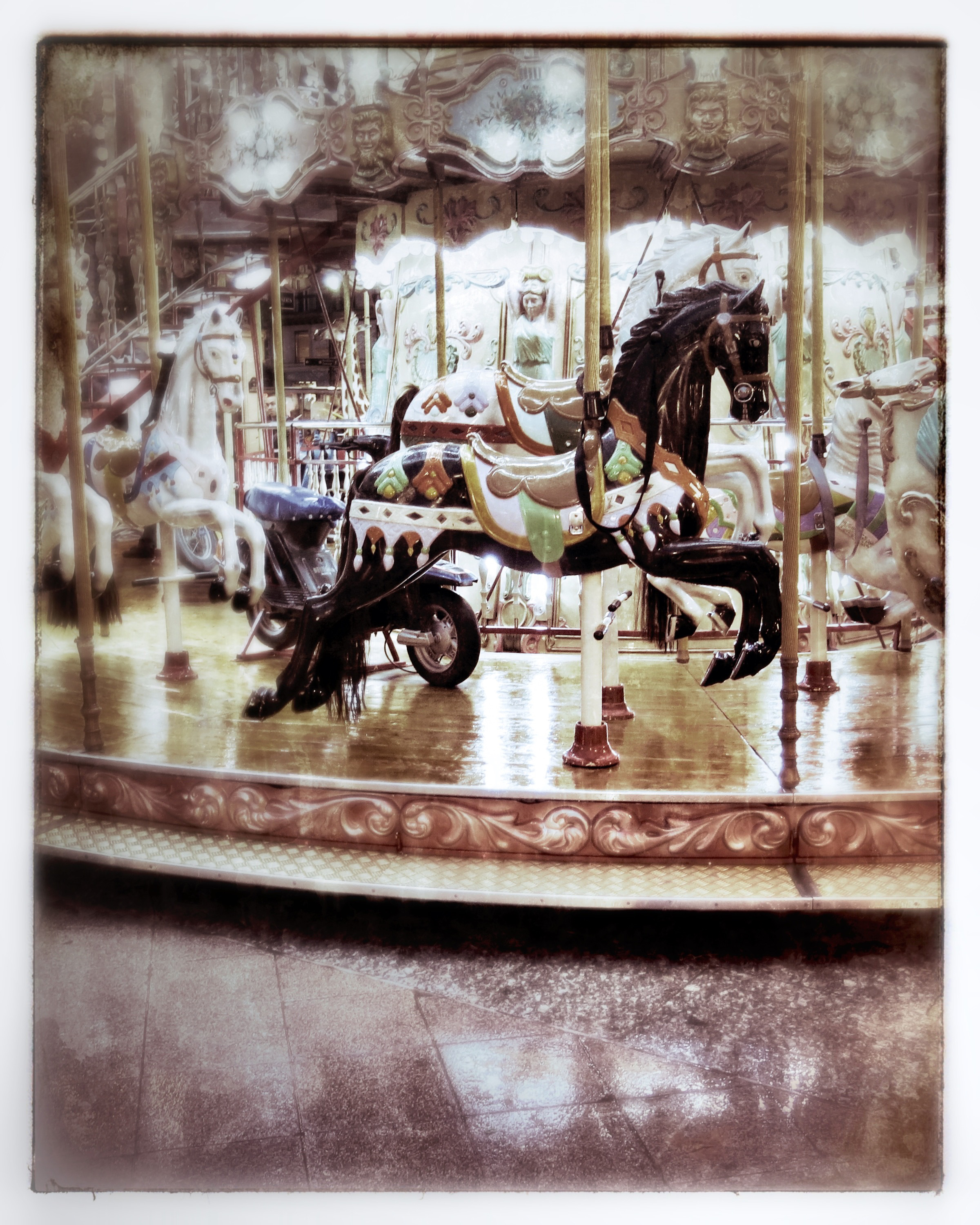 Black Caroursel Horse