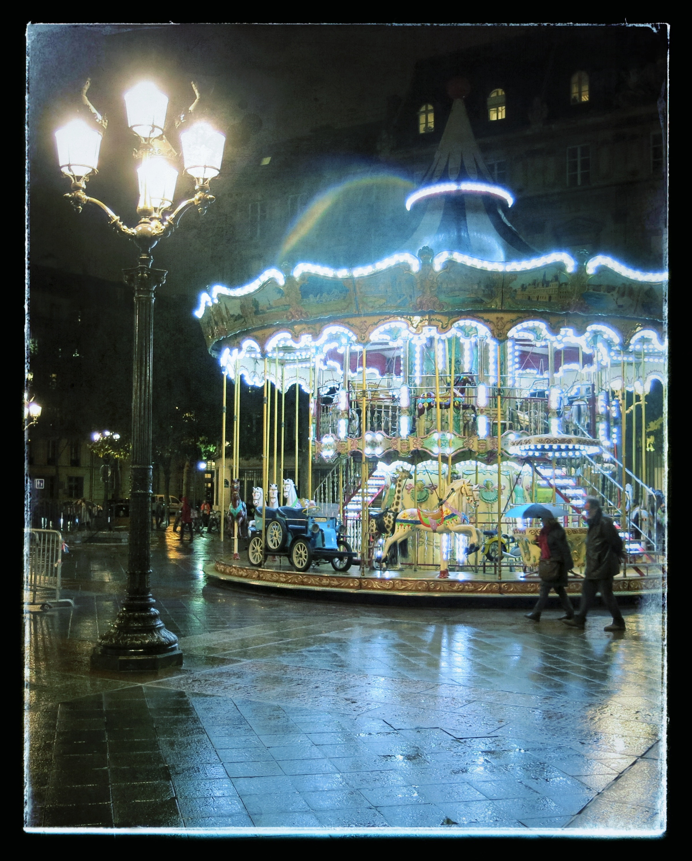 Carousel on a Rainy Night in Paris