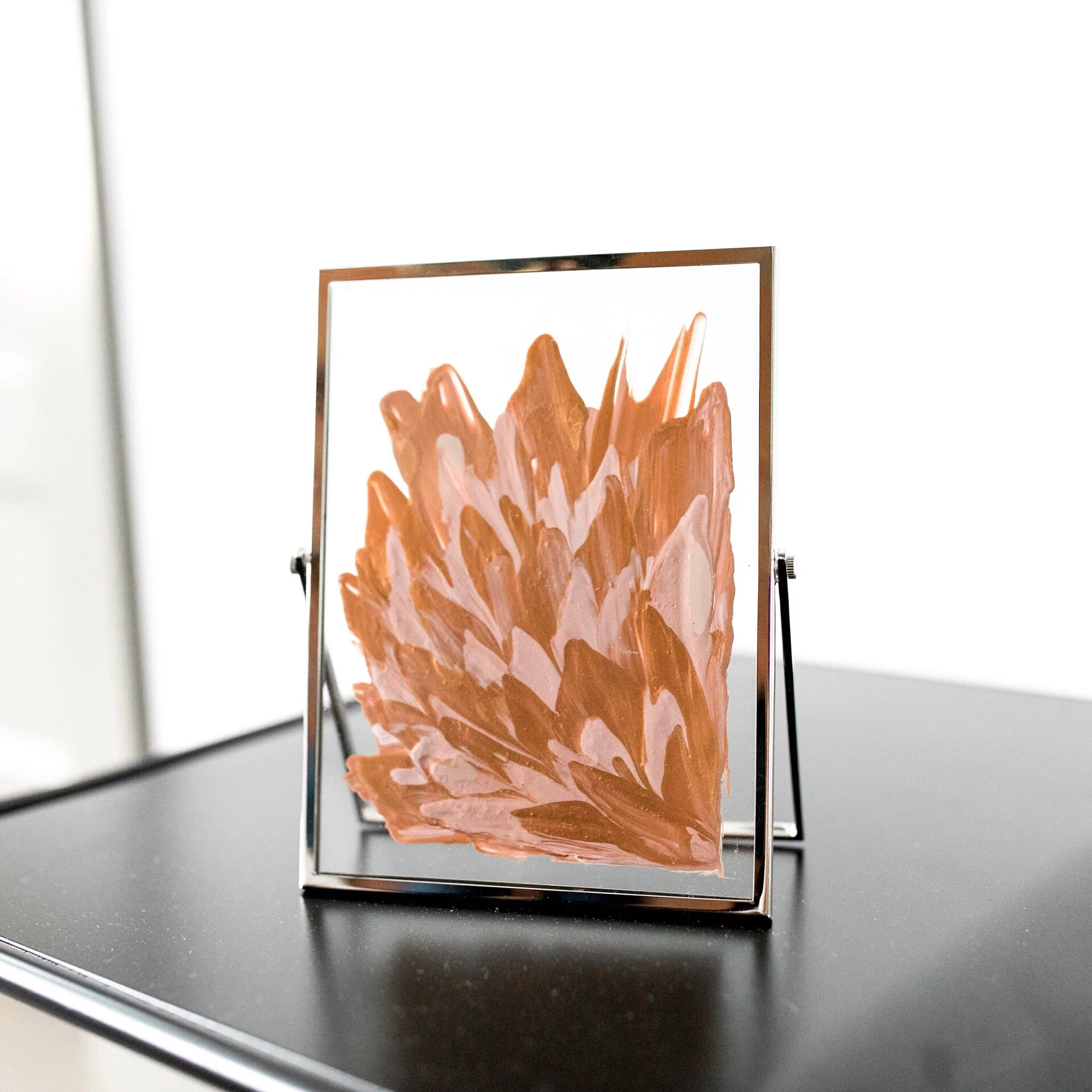 Original Art "Chic Copper" in 4x6 Floating Frame