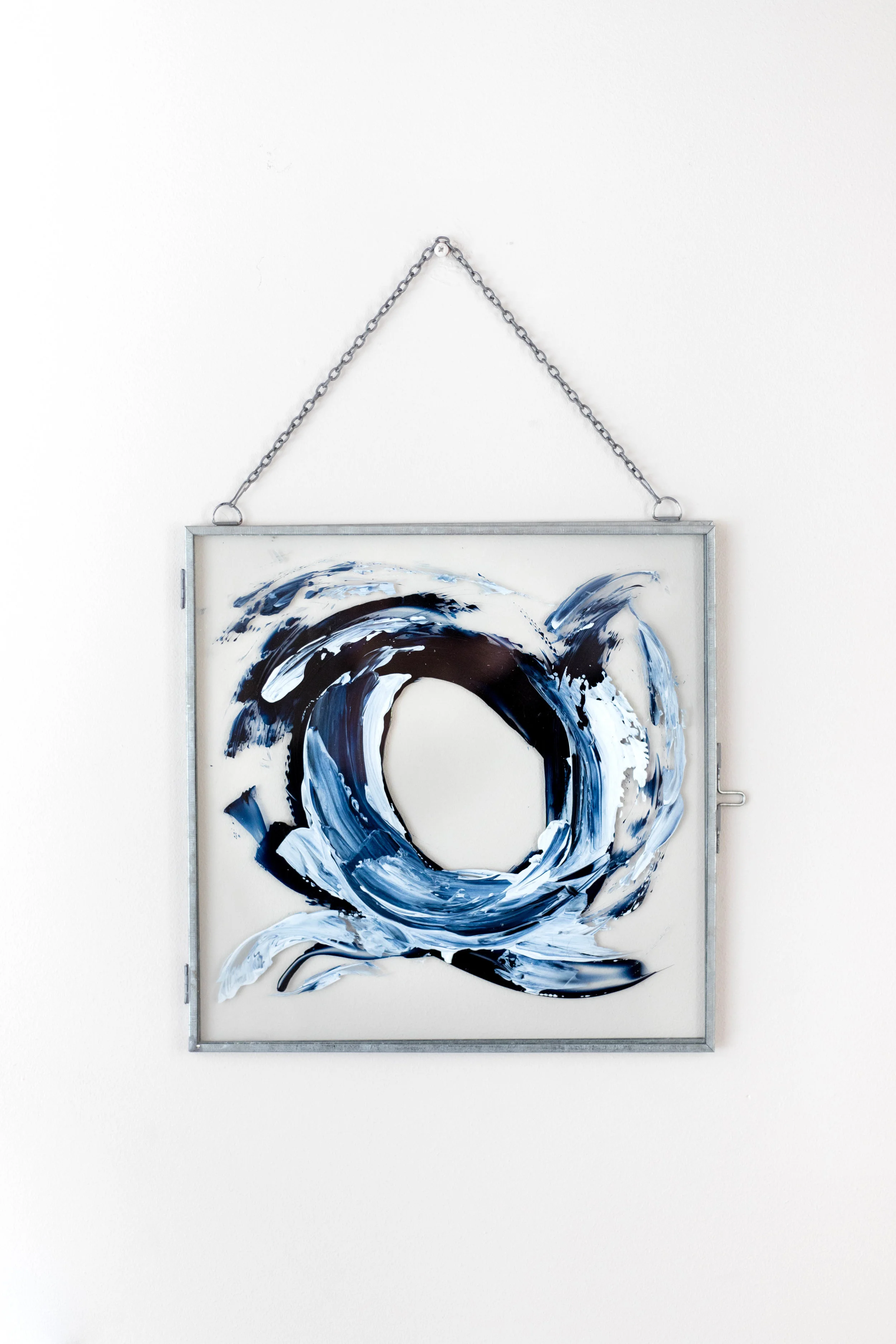 Original Art "All At Once" 10x10 Hanging Floating Frame