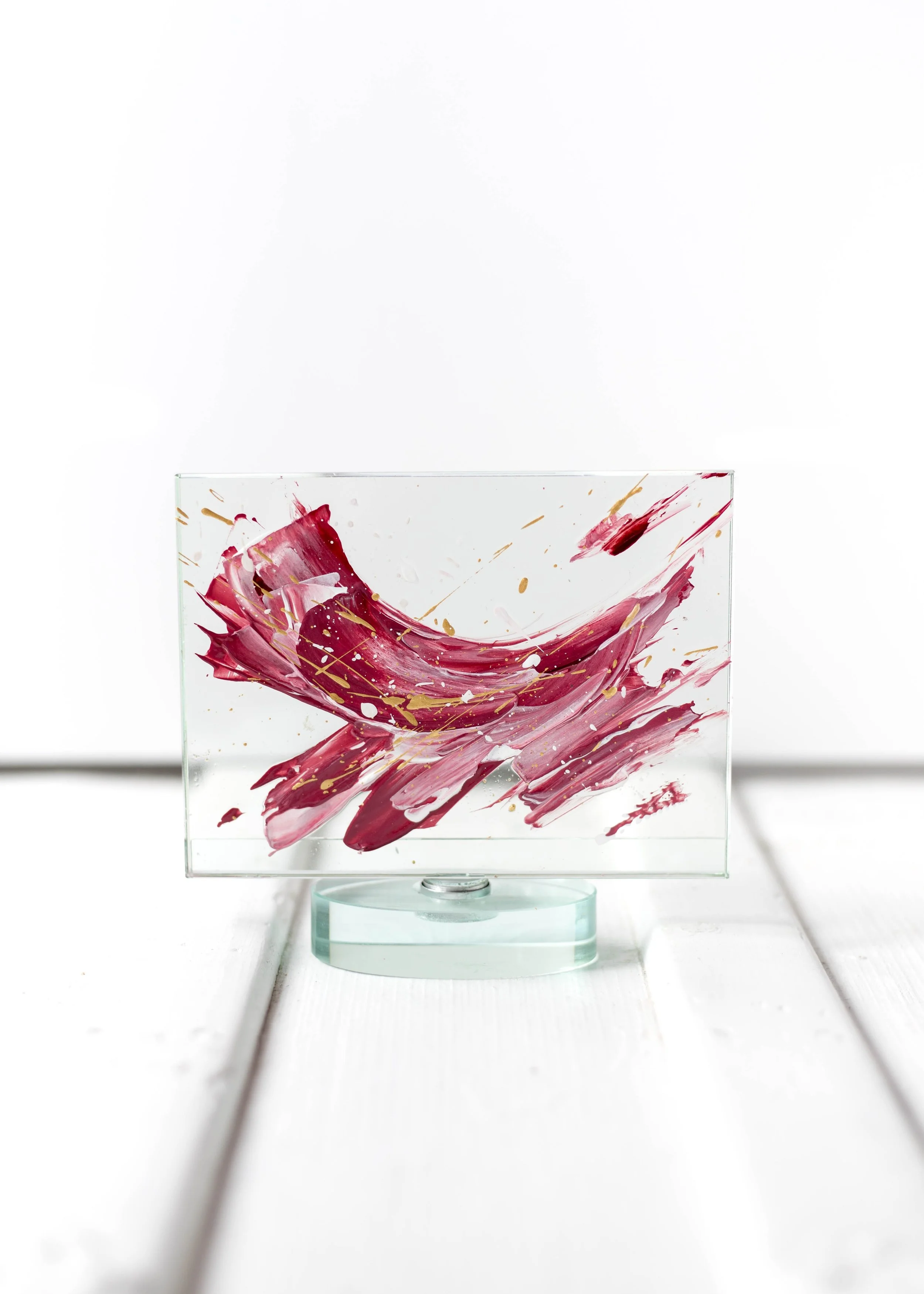 Original Art "Contagious" on 4x6 Floating Swivel Frame