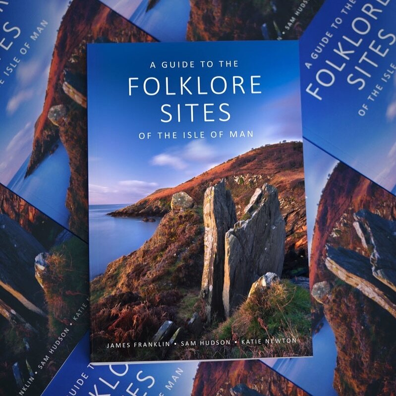 how exciting!! i've spent a good chunk of this year working behind the scenes with @culturevannin on designing this bad boy - 312 pages of everything you need to know about folklore on the isle of man, with maps and photos so you can get adventuring 