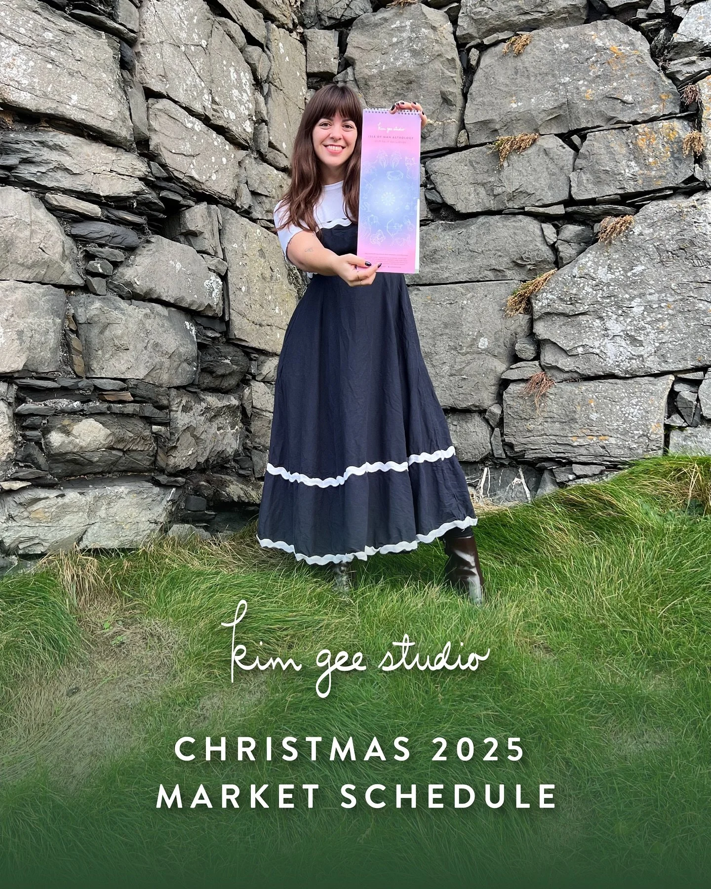 Too soon? NEVER!! 🎄 My Christmas market season starts this Saturday at @milntown.estate and we&rsquo;ve got all the greatest hits: watercolour speed portraits, the Isle of Man Astrology 2026 calendar and cards, @isleofmandrawingclub enamel pins, my 