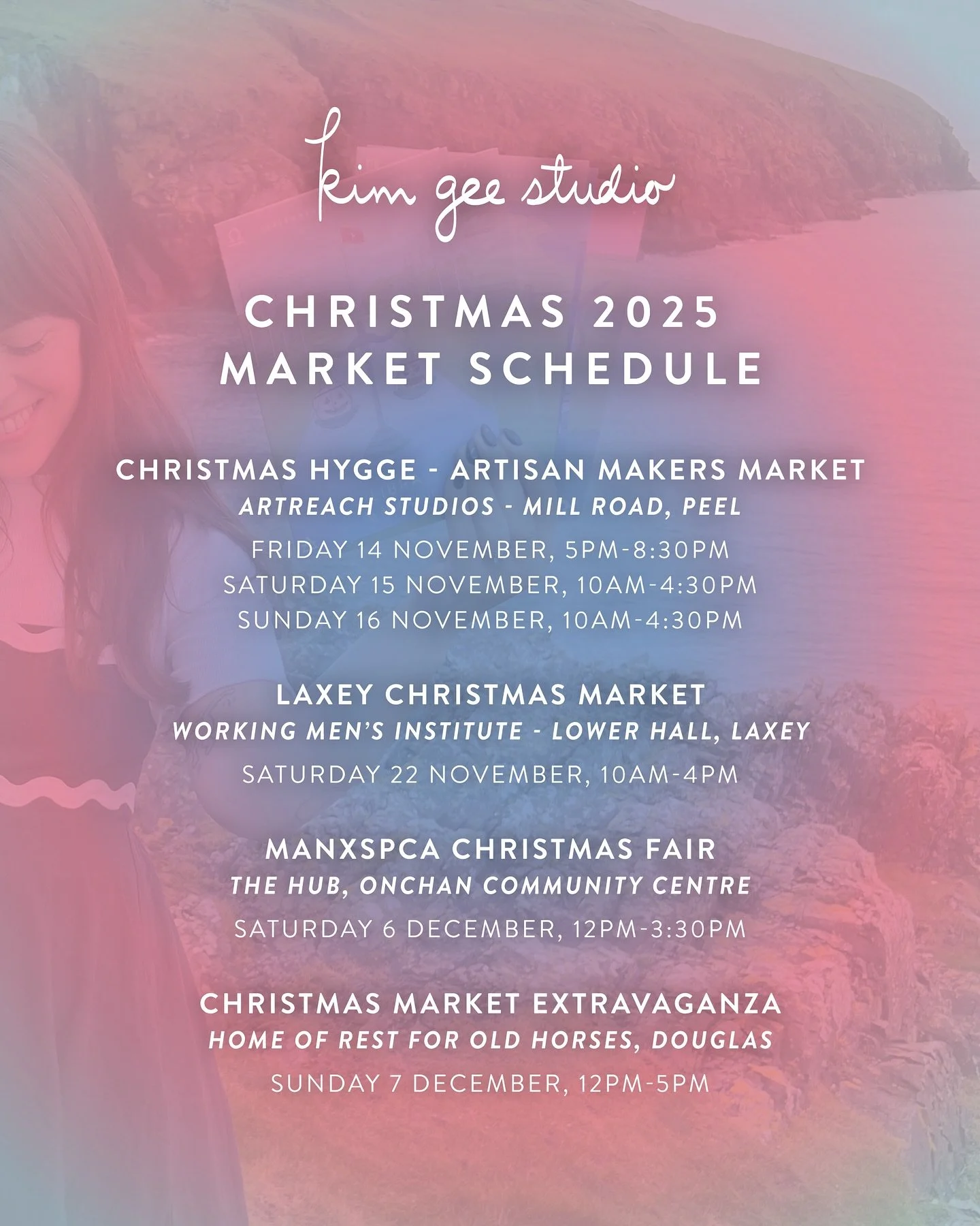 This weekend is the one and only @christmashyggeim, Peel&rsquo;s three-day art market extravaganza!! 🎄 Come visit me and dozens of other local creatives at four locations along Peel harbour for the best unique Christmas gifts, all weekend long. I&rs