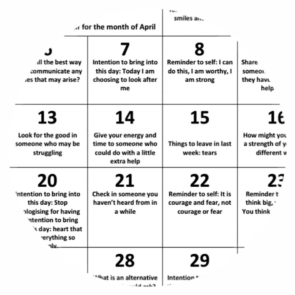 April as a month to value yourself