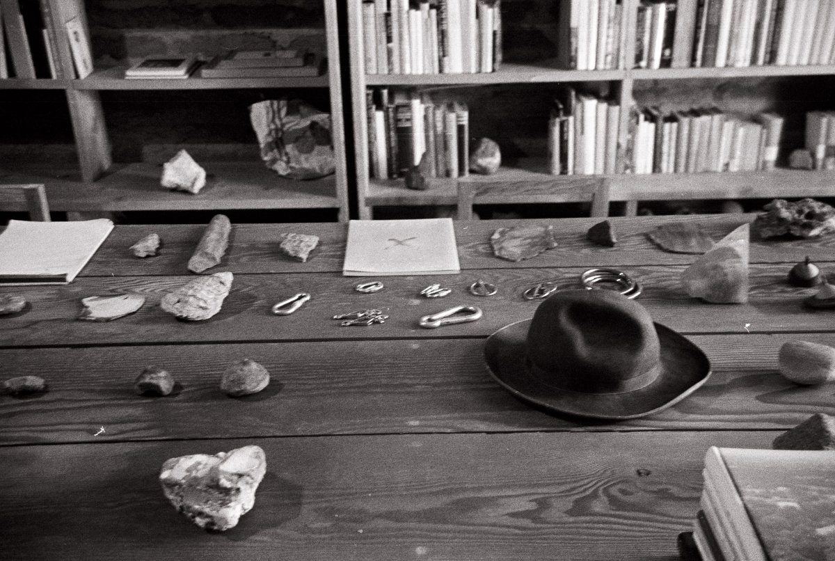  Objects on the table in the library at The Block in Marfa, Texas / Judd Foundation / For Materia Magazine 