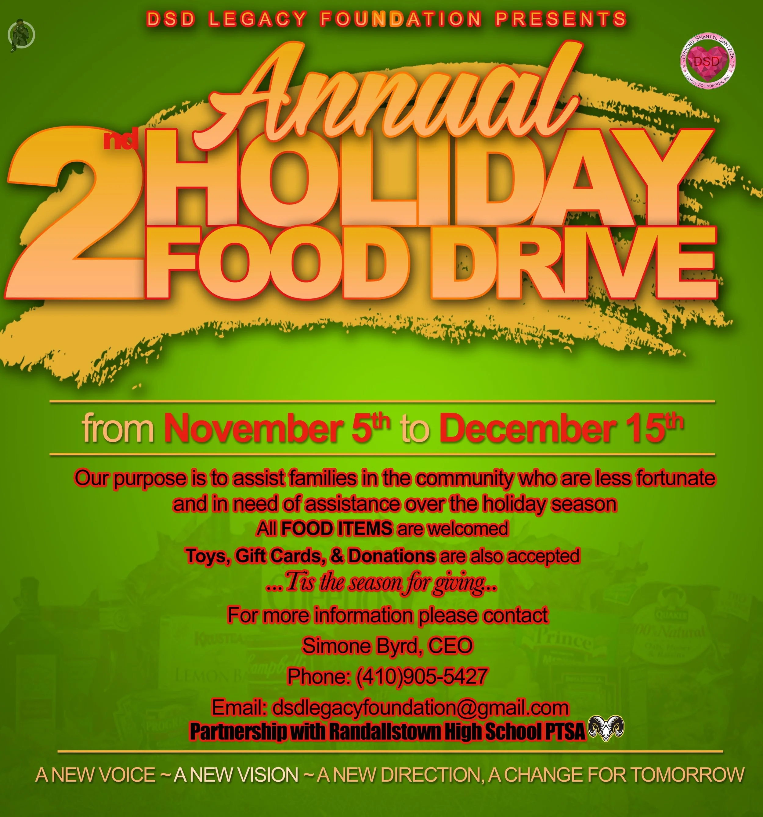 2nd Annual Holiday Drive November- December 2016 with flier 