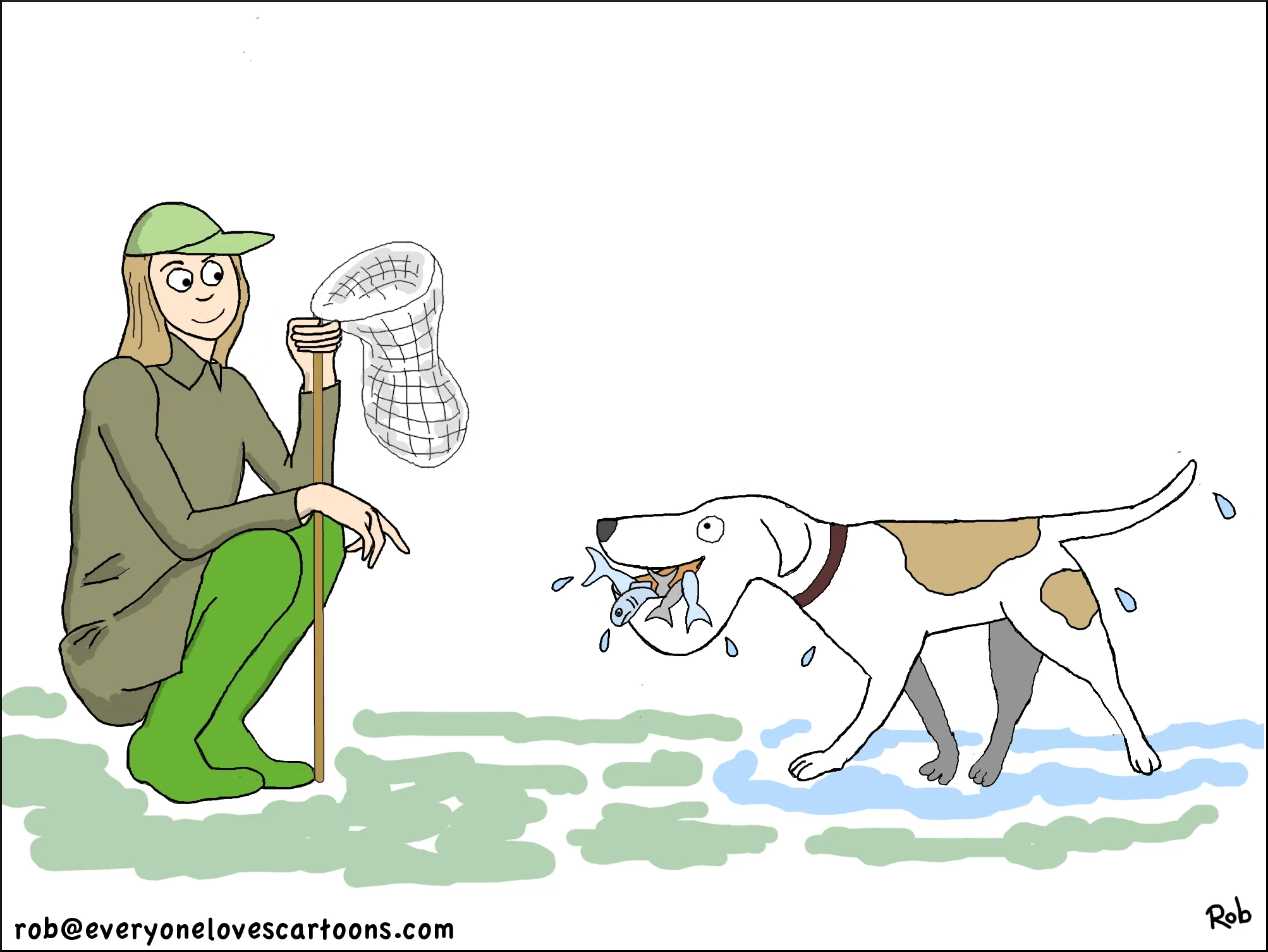 woman-dog-fishing-cartoon
