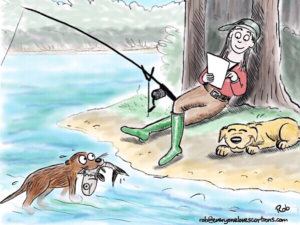 Drawing Fishing Cartoons —