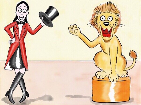 lion taming cartoons — lion taming cartoons —