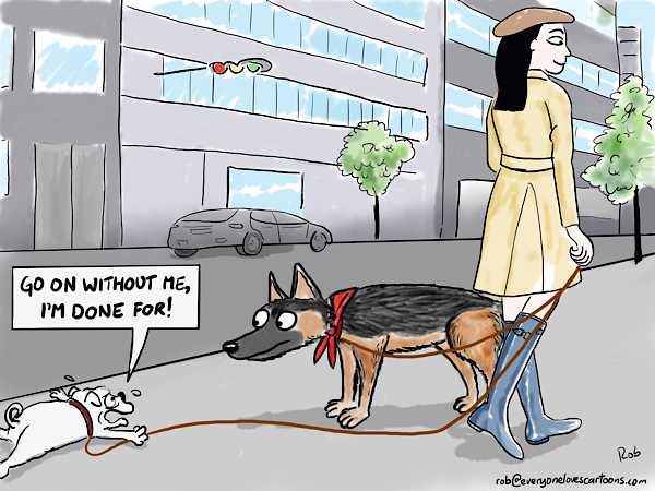 How To Draw Cartoon Dogs Walking — 