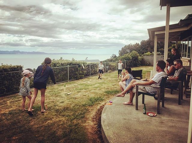 Golden bay kubb championships in action today. #kubb #goldenbay #competitivemuch