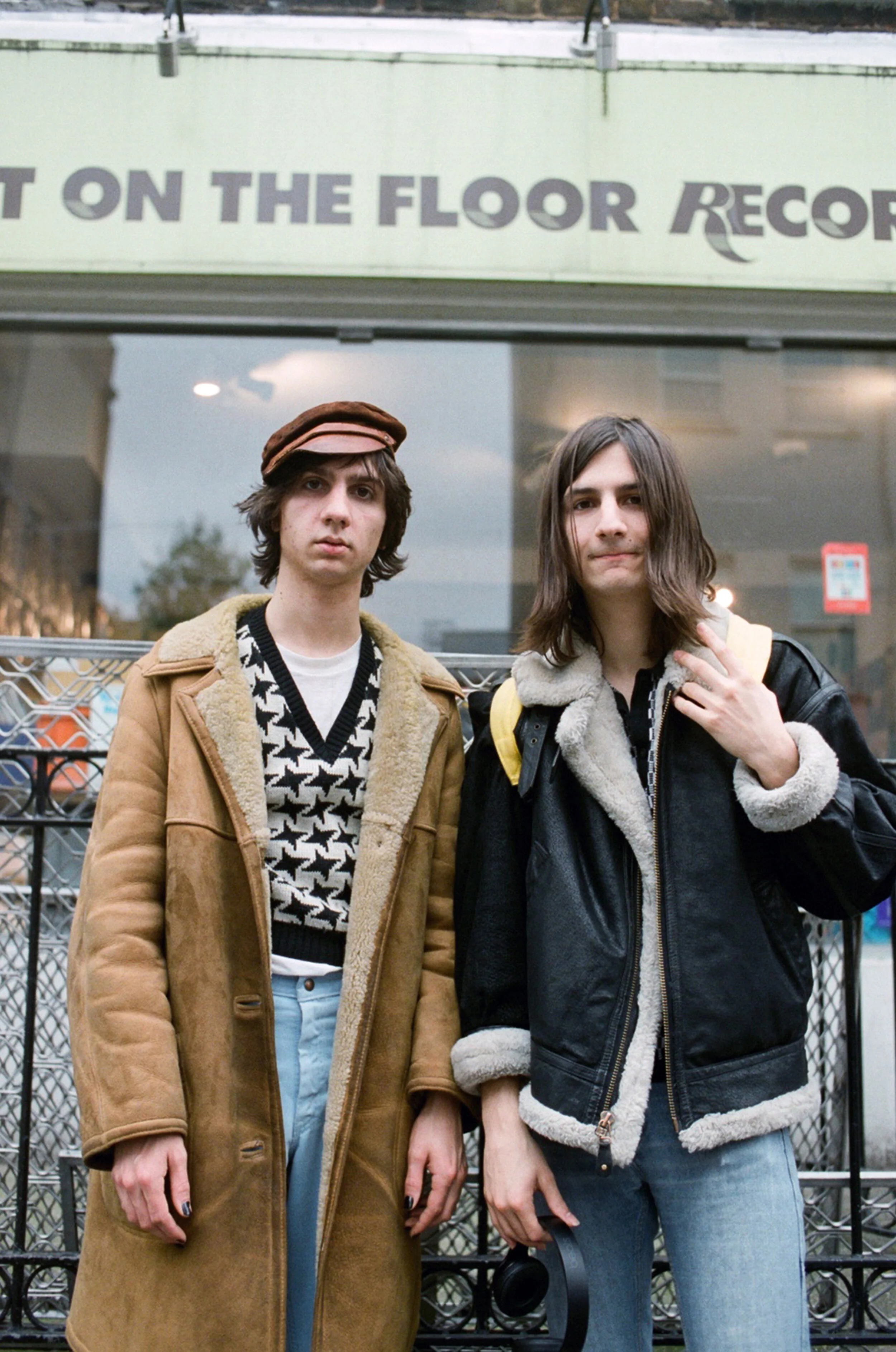 The Lemon Twigs outside Ra-Ra Rok Records.