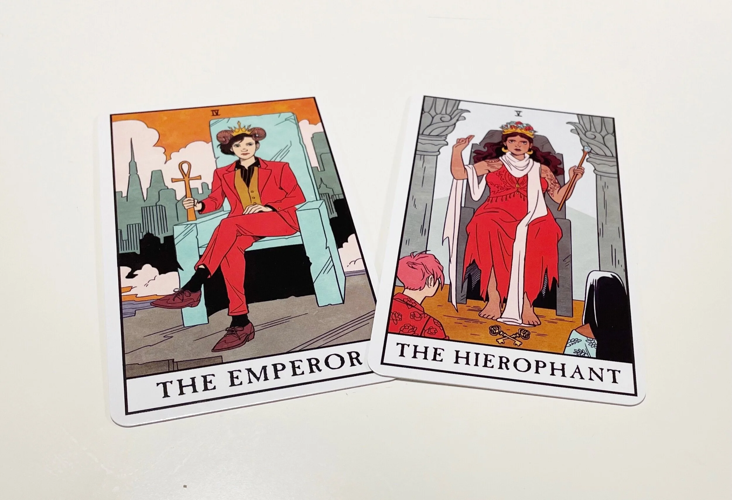 Where do we see the energy of The Emperor and Hierophant in our lives?