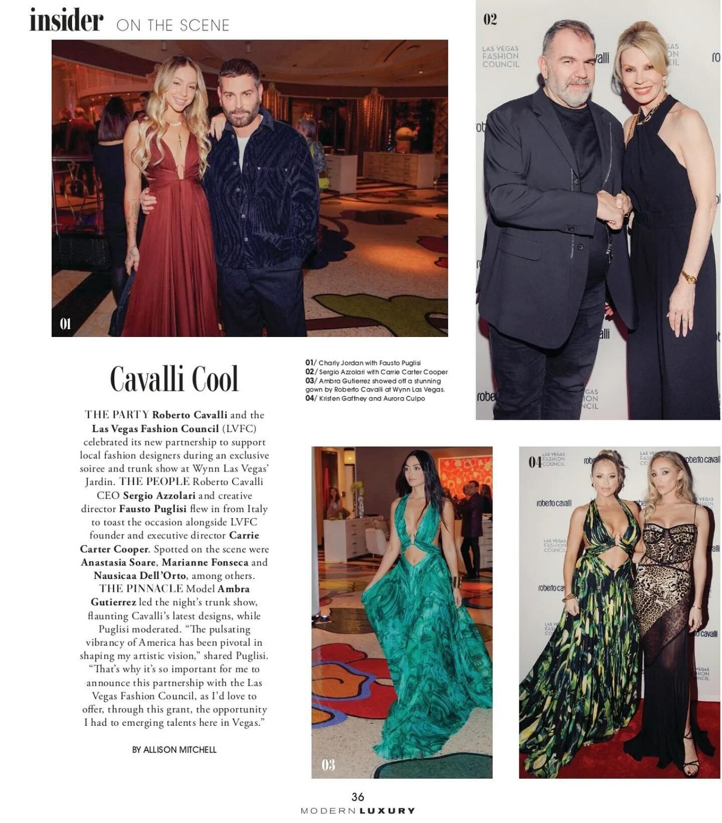 🤩 Thank you @vegasmagazine for featuring us! ✨

We are so grateful for our partnership with Roberto Cavalli during this exclusive soiree and trunk show at Wynn Las Vegas&rsquo; Jardin. Sales from this event will further support our community by crea