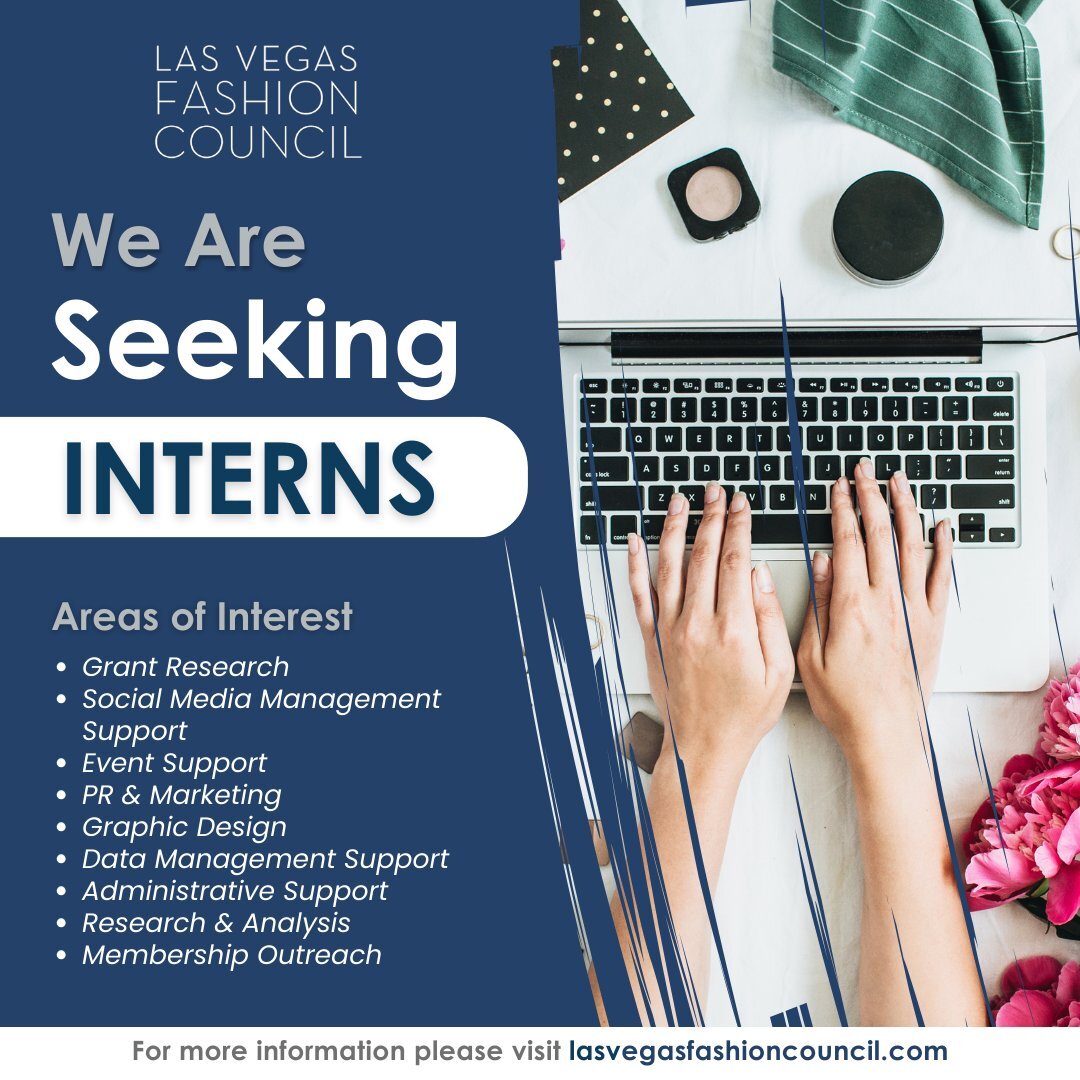 Immerse yourself into the dynamic world of fashion by joining the Las Vegas Fashion Council internship program. As an intern with LVFC, you'll be in a vibrant and creative environment that nurtures both personal and professional growth. Our internshi