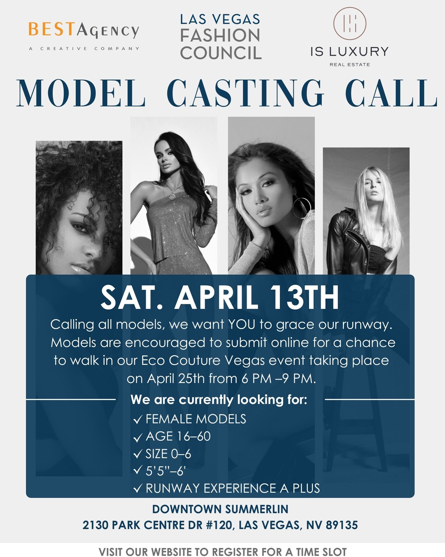 ✨ Calling all aspiring models! ✨ Are you ready to strut your stuff on the runway at Eco Couture Vegas? 🌿 Join us for our model call on April 13th and seize the chance to showcase your talent in sustainable fashion! 🌟 Whether you&rsquo;re a seasoned