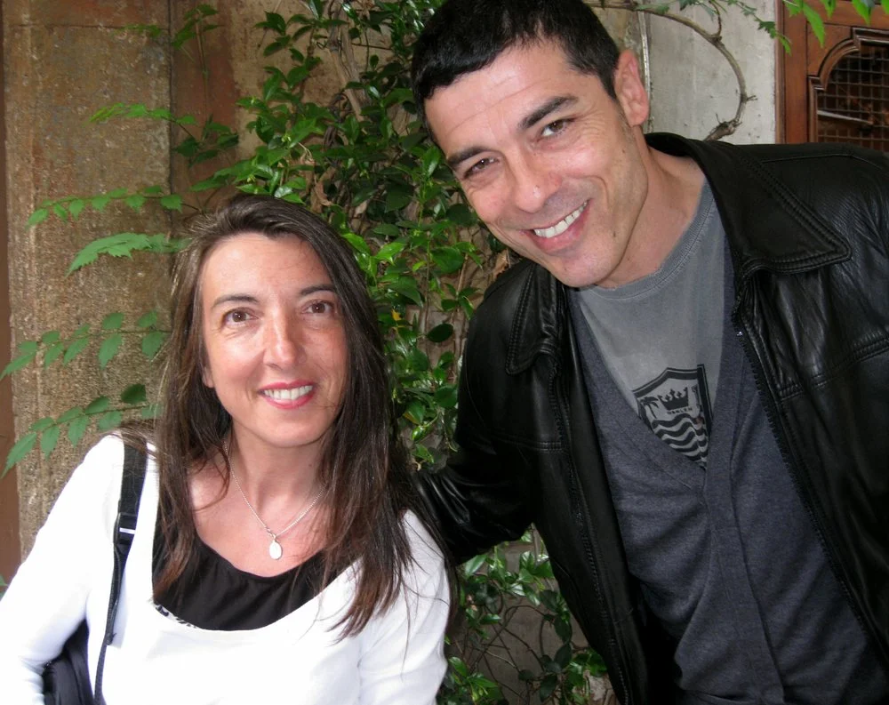 STEFANIA AND ACTOR ALESSANDRO GASSMAN AT THE CAFE’ DELLA PACE IN ROME. HE LIVED IN STEFANIA’S NEIGHBORHOOD WHERE MANY OF HIS MOVIES WERE FILMED (ES. LA DONNA DELLA MIA VITA)
