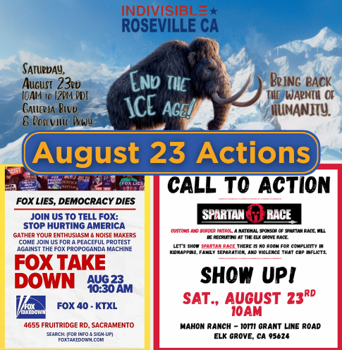 Regional Protests Saturday August 23