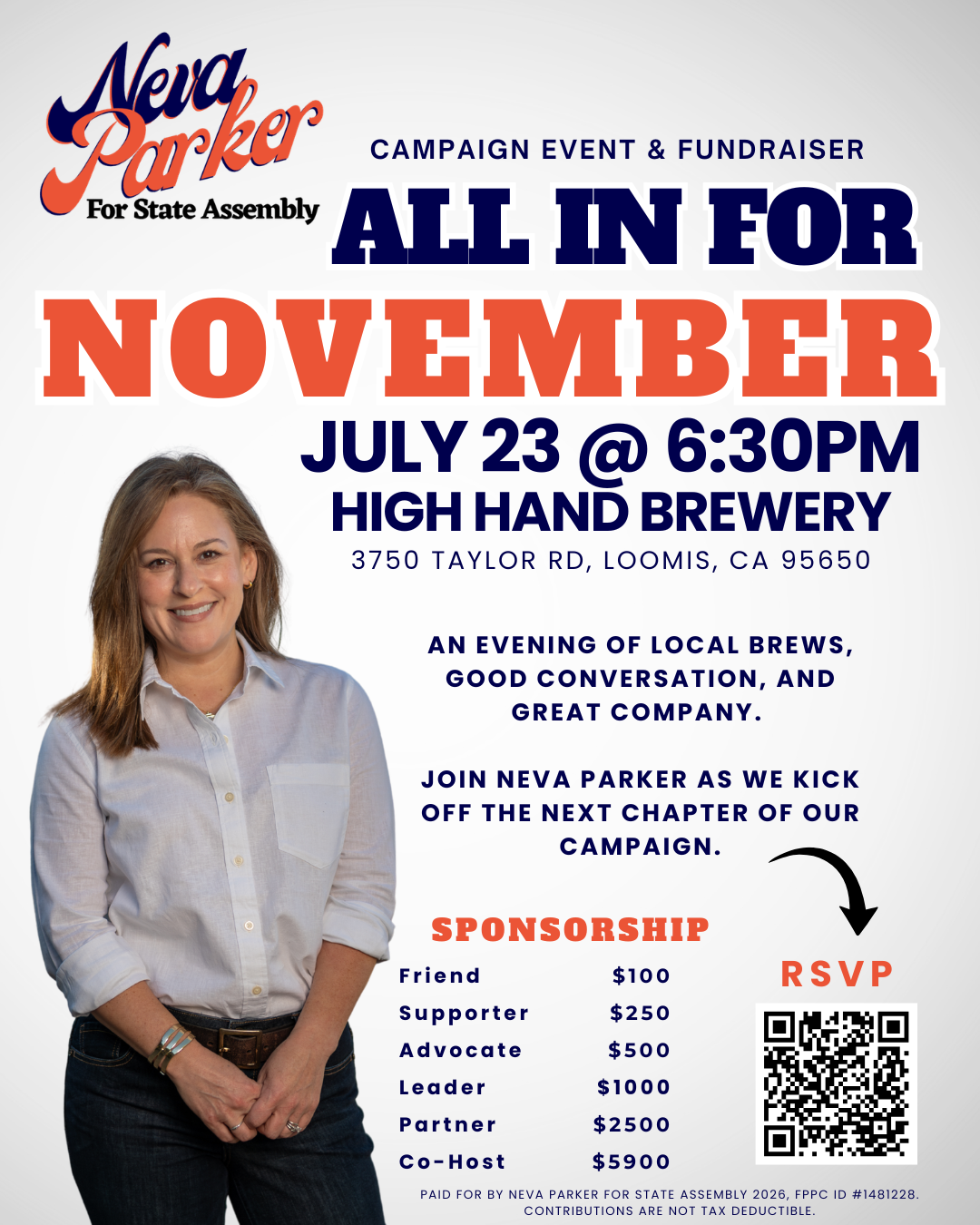 All In For November, Fundraiser for Neva Parker