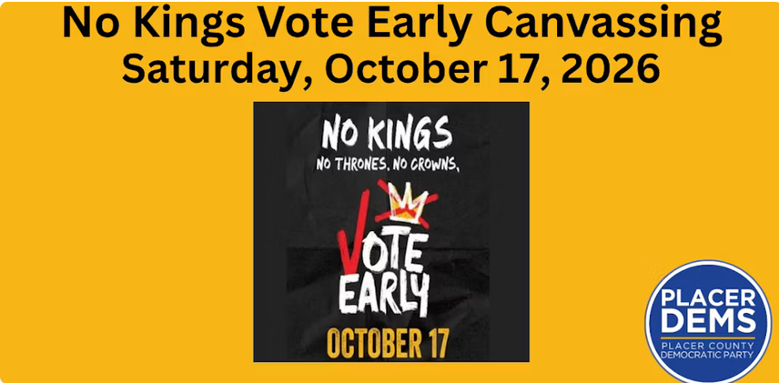 No Kings: Vote Early Canvassing Roseville