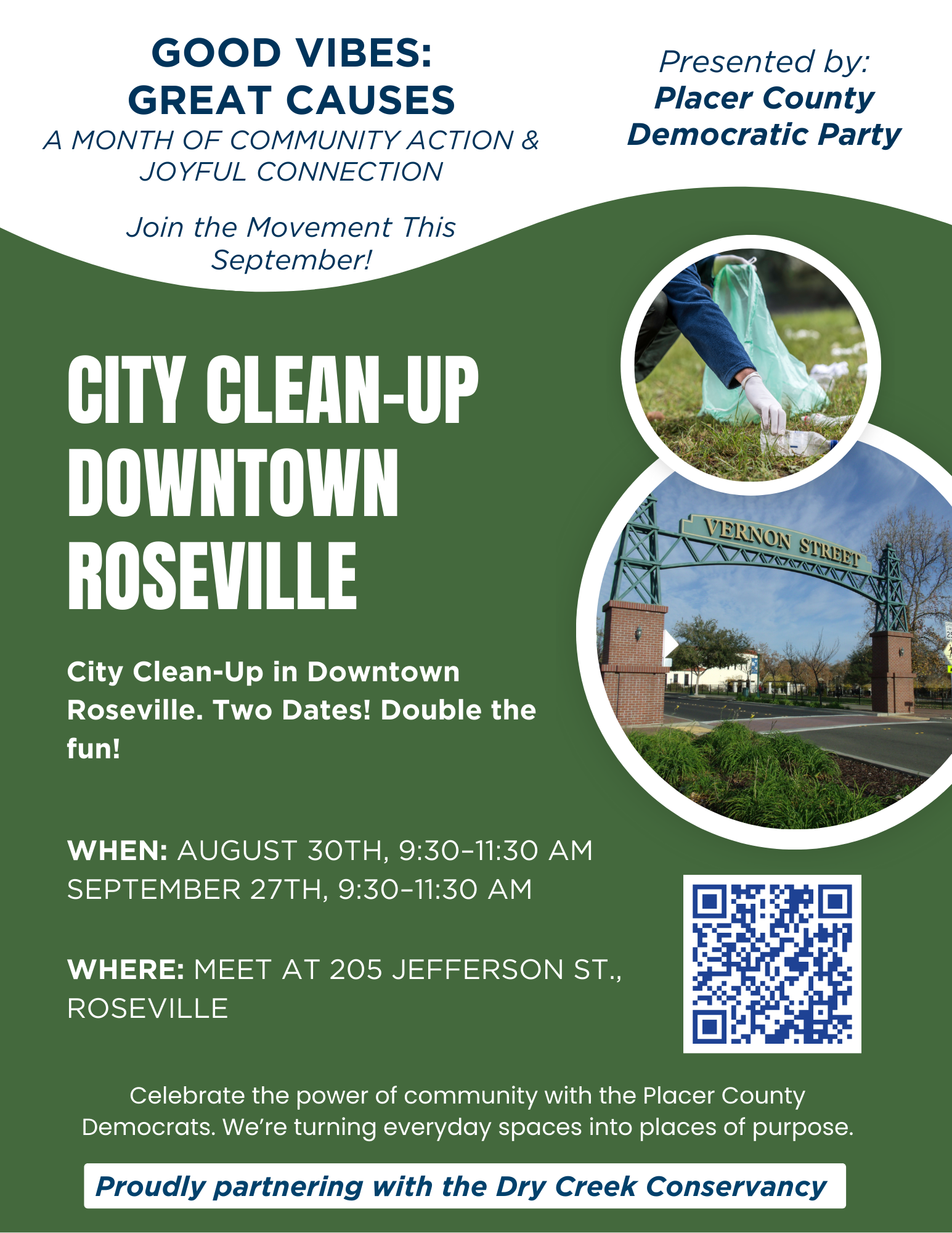 Downtown Roseville City Clean-up - Good Vibes: Great Causes